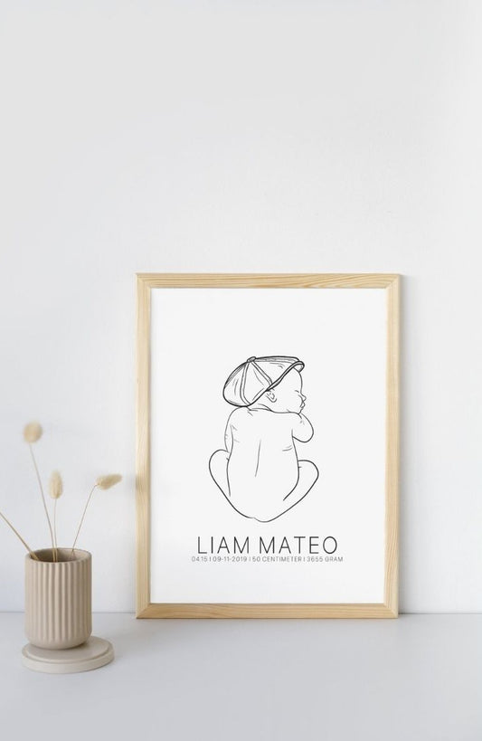 Sixpence Fødselsplakat A3