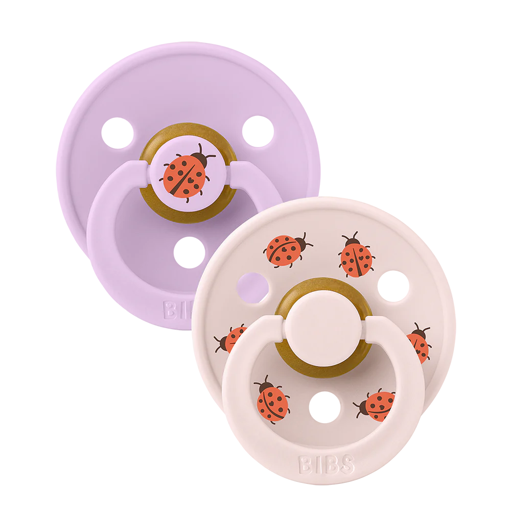 BIBS Studio Colour 2 Pack Ladybug - Violet Sky/Petal