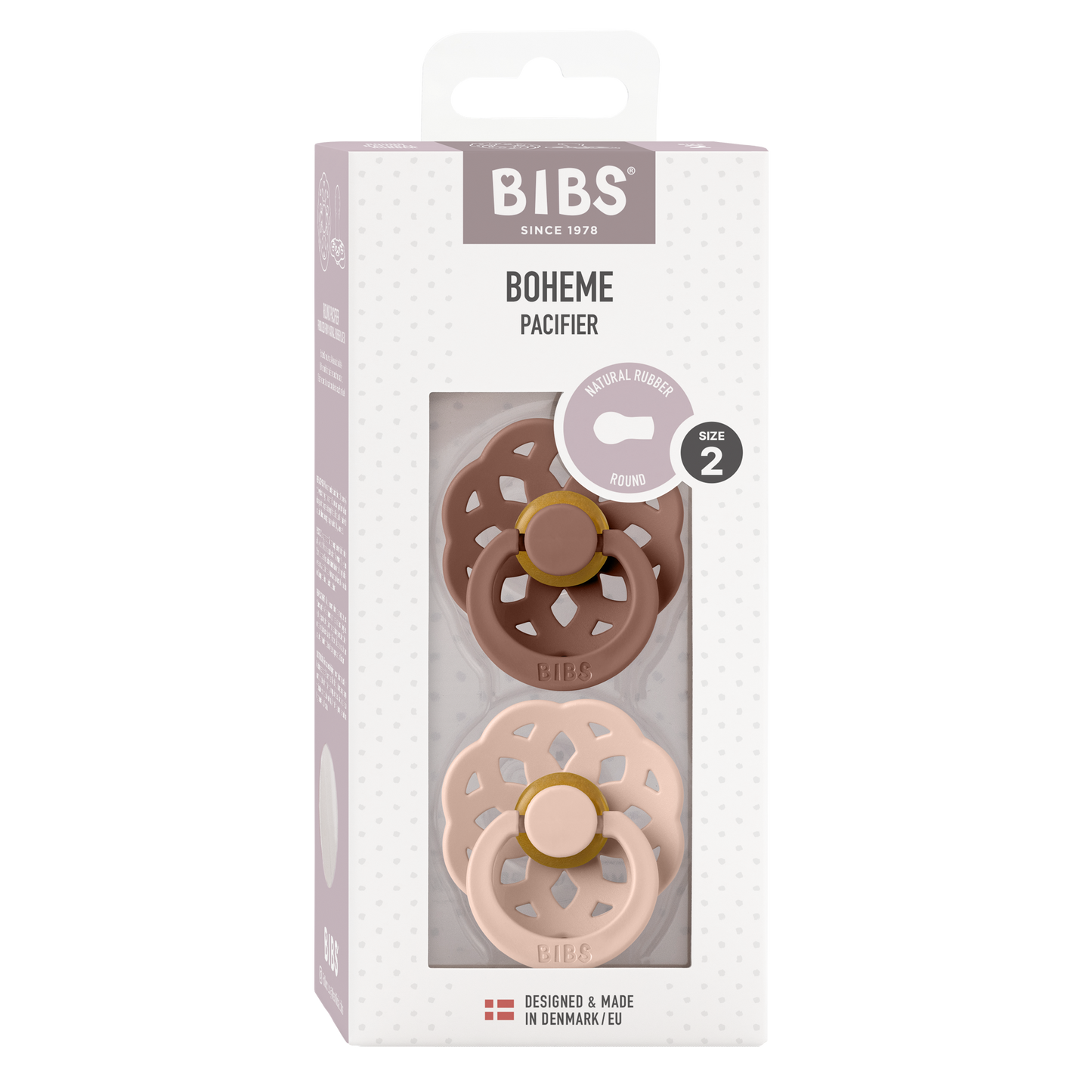 BIBS Boheme 2 PACK - Woodchuck/Blush