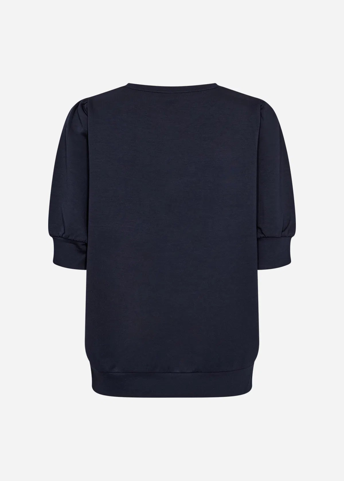 T-shirt med pufærmer (navy)