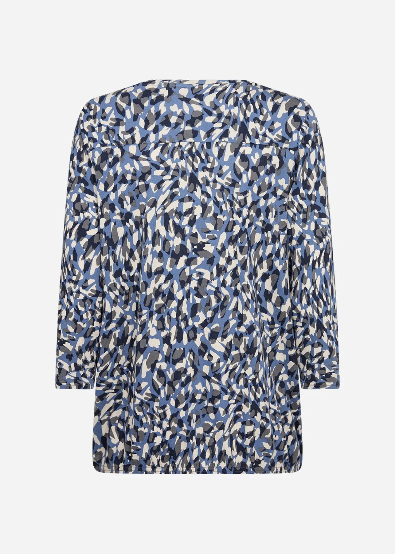 Bluse med mønster blå