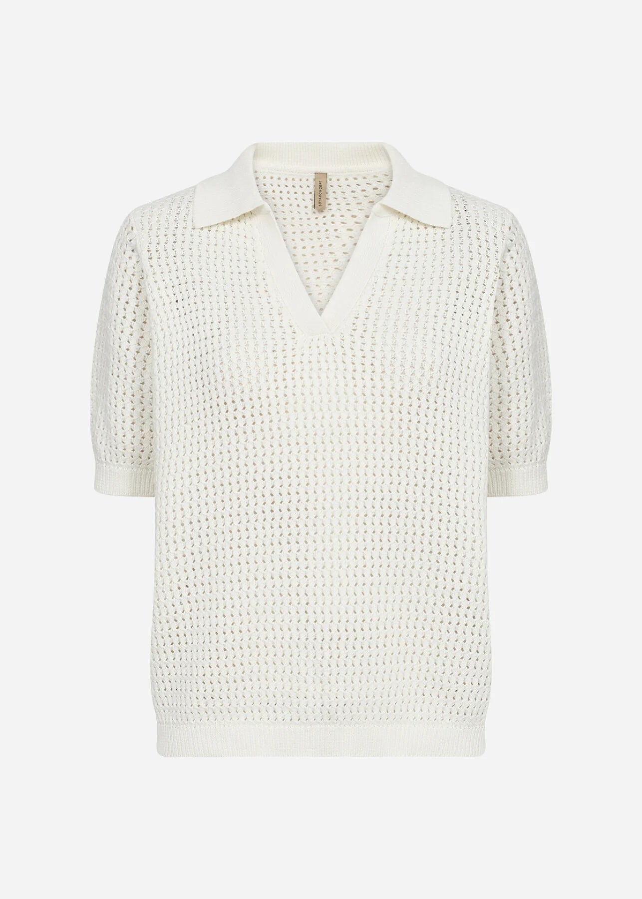 Pullover i strik hvid
