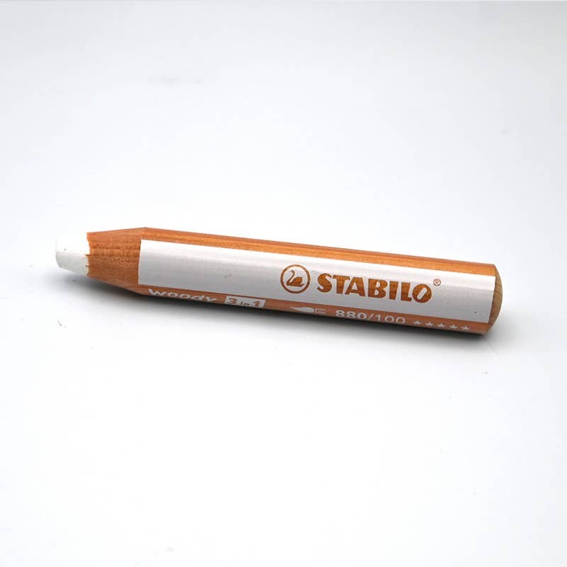 Woody Stabilo Blyant Hvid
