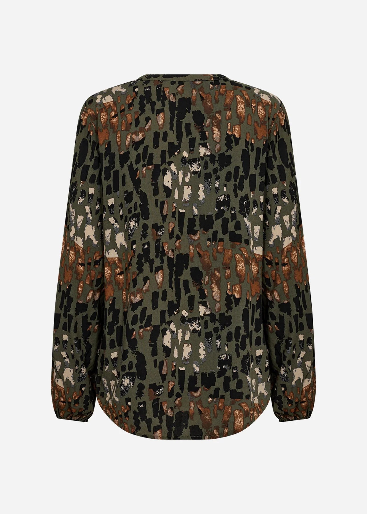 Skjorte med mønster oliven