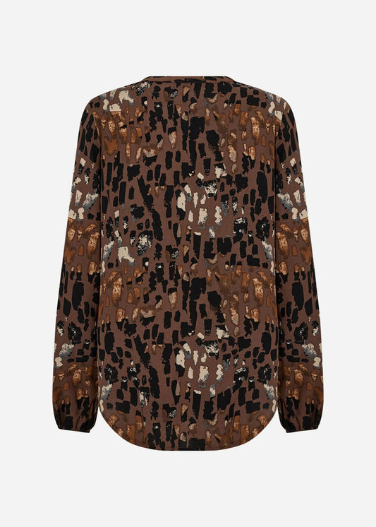 Skjorte med mønster brun