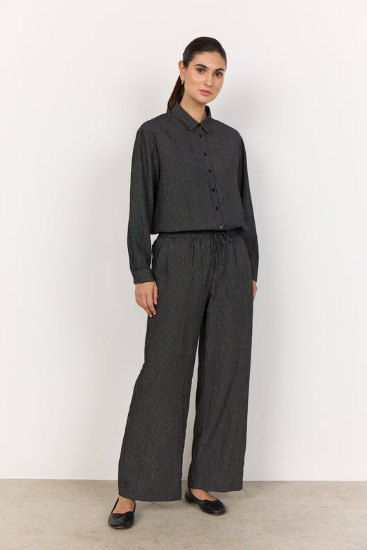 Bukser med nålestriber (sort)