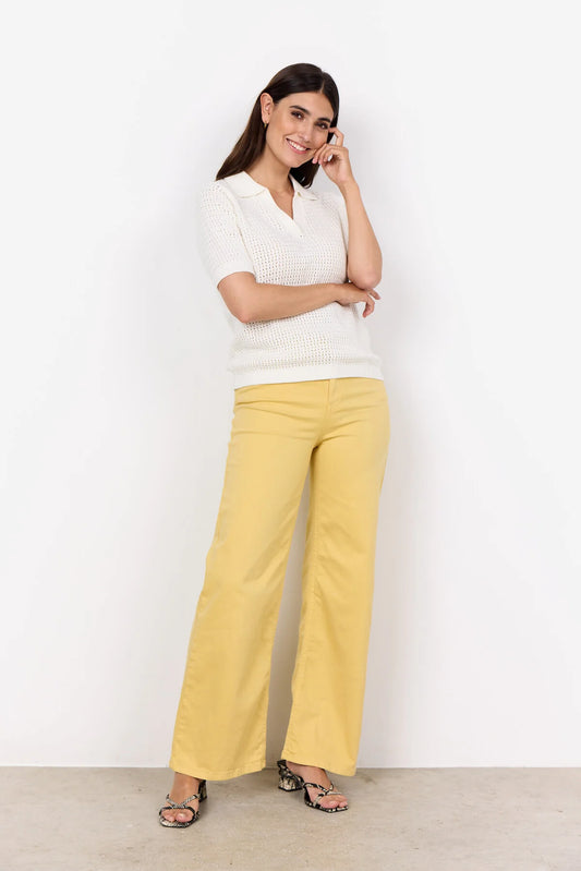 Pullover i strik hvid