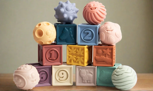 Babymassage sæt med stabelklodser