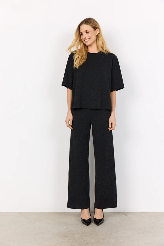 3/4 bluse med glimmer