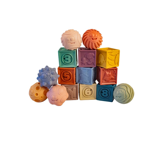 Babymassage sæt med stabelklodser