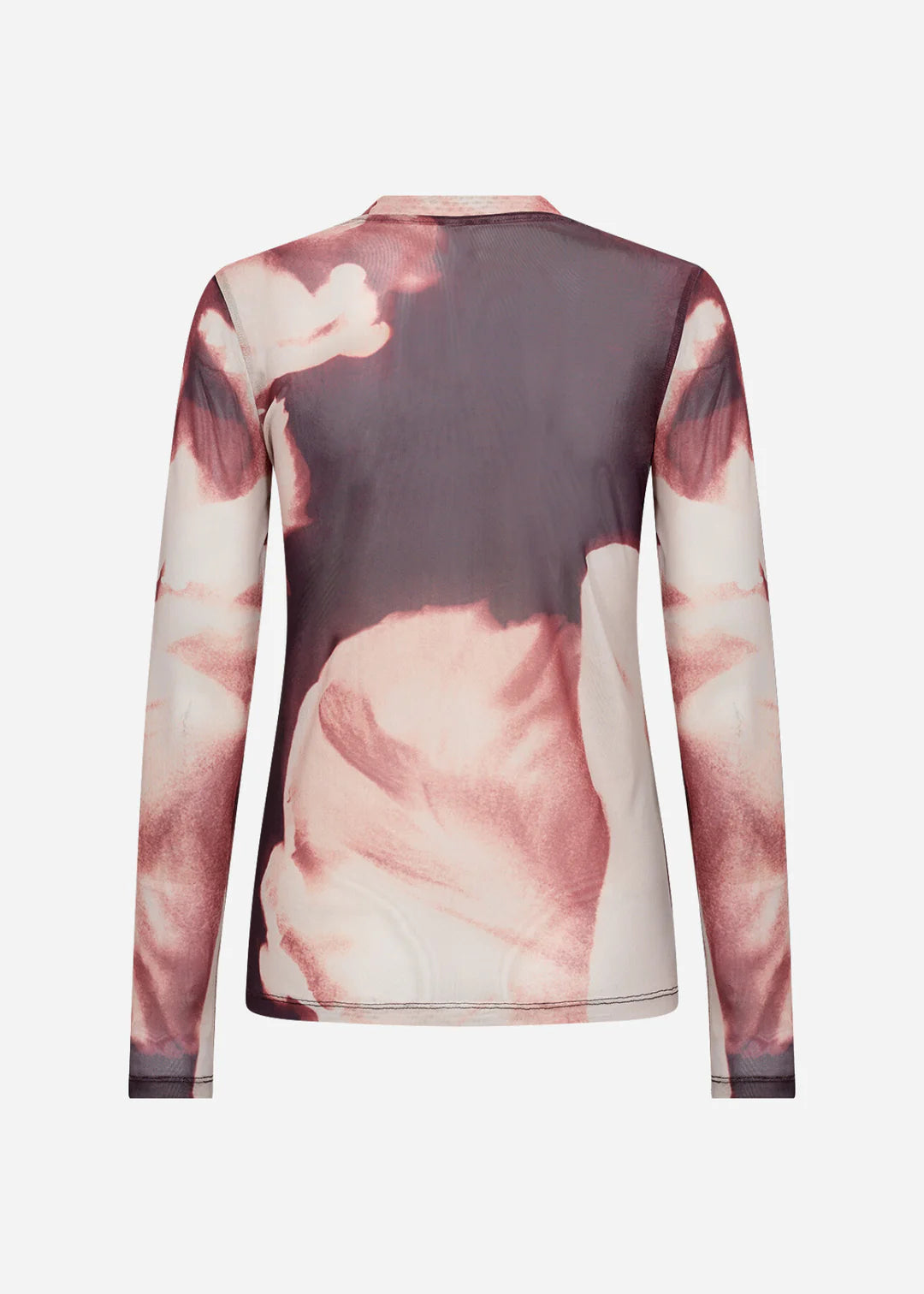 Mesh bluse med mønster