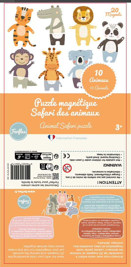 Magnetisk puslespil - Dyresafari