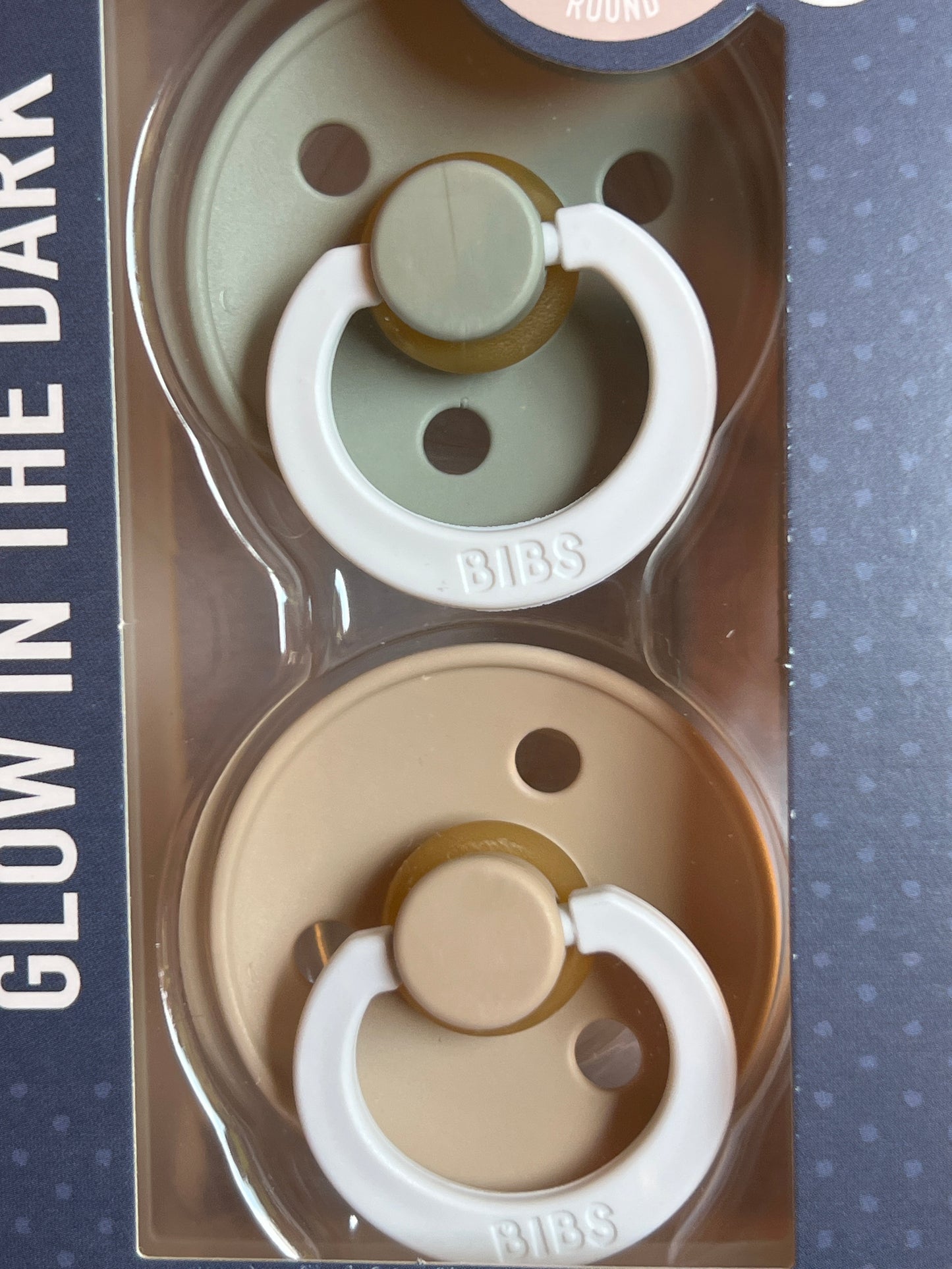 BIBS GLOW Colour 2 PACK - Sage/Vanilla