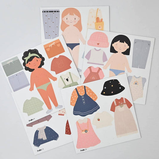 Magnetisk påklædningsdukke - pige