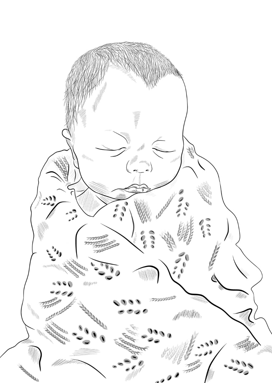 Personlig tegning af eget billede