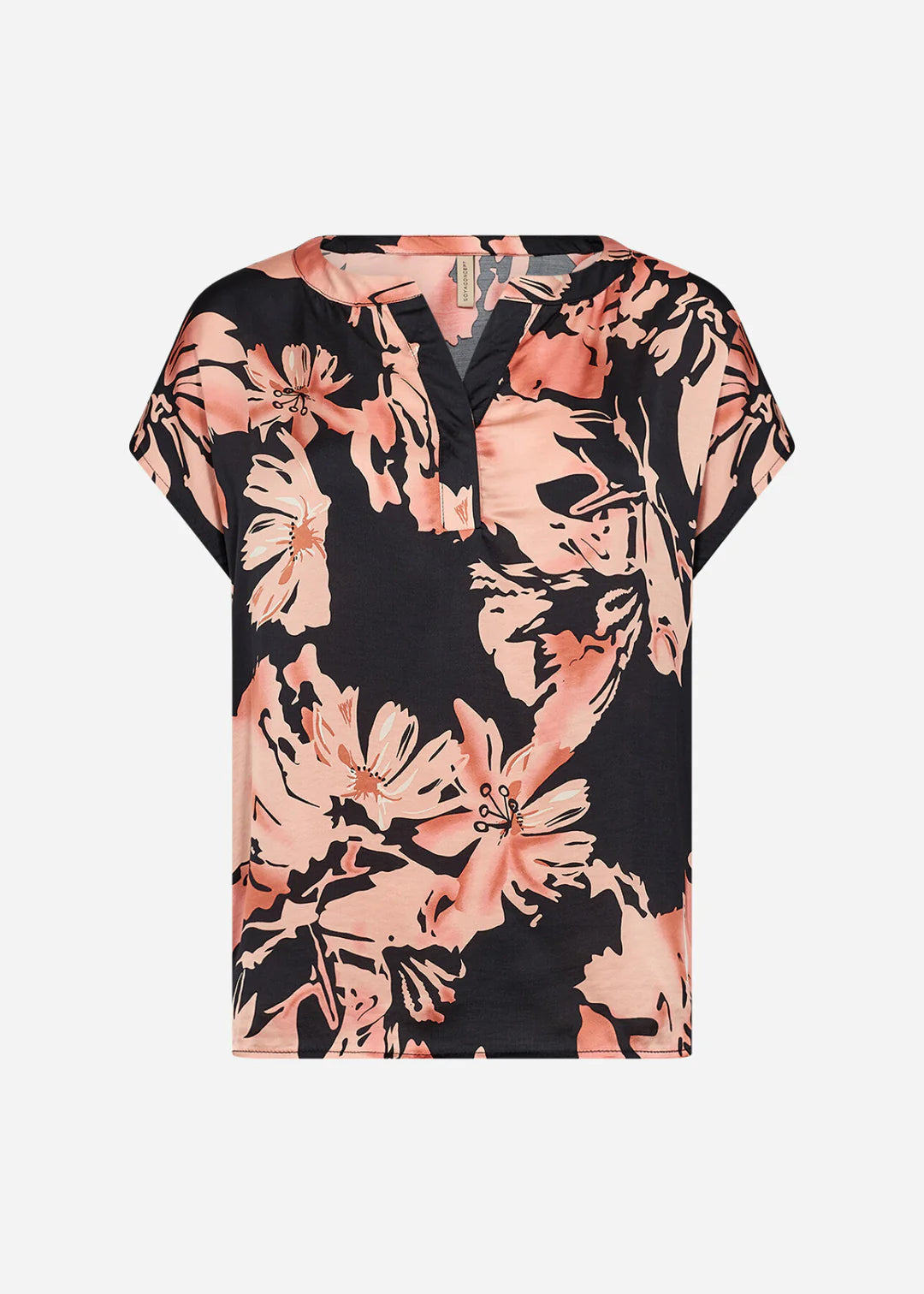 Bluse koral blomster
