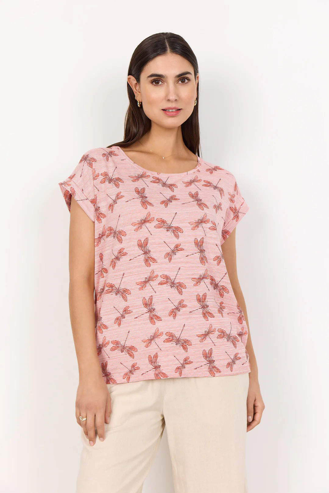 Tshirt med guldsmed - orange