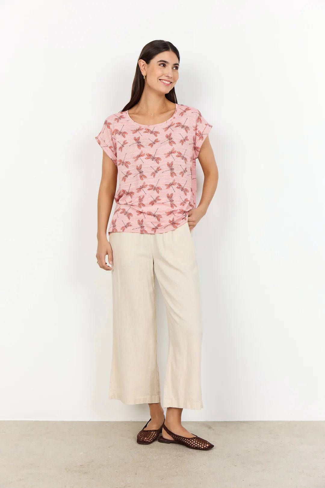 Tshirt med guldsmed - orange