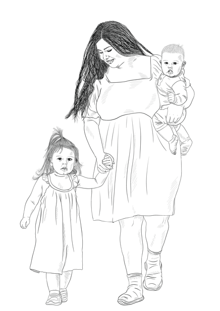 Personlig tegning af eget billede