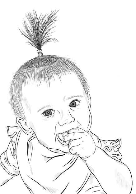 Personlig tegning af eget billede