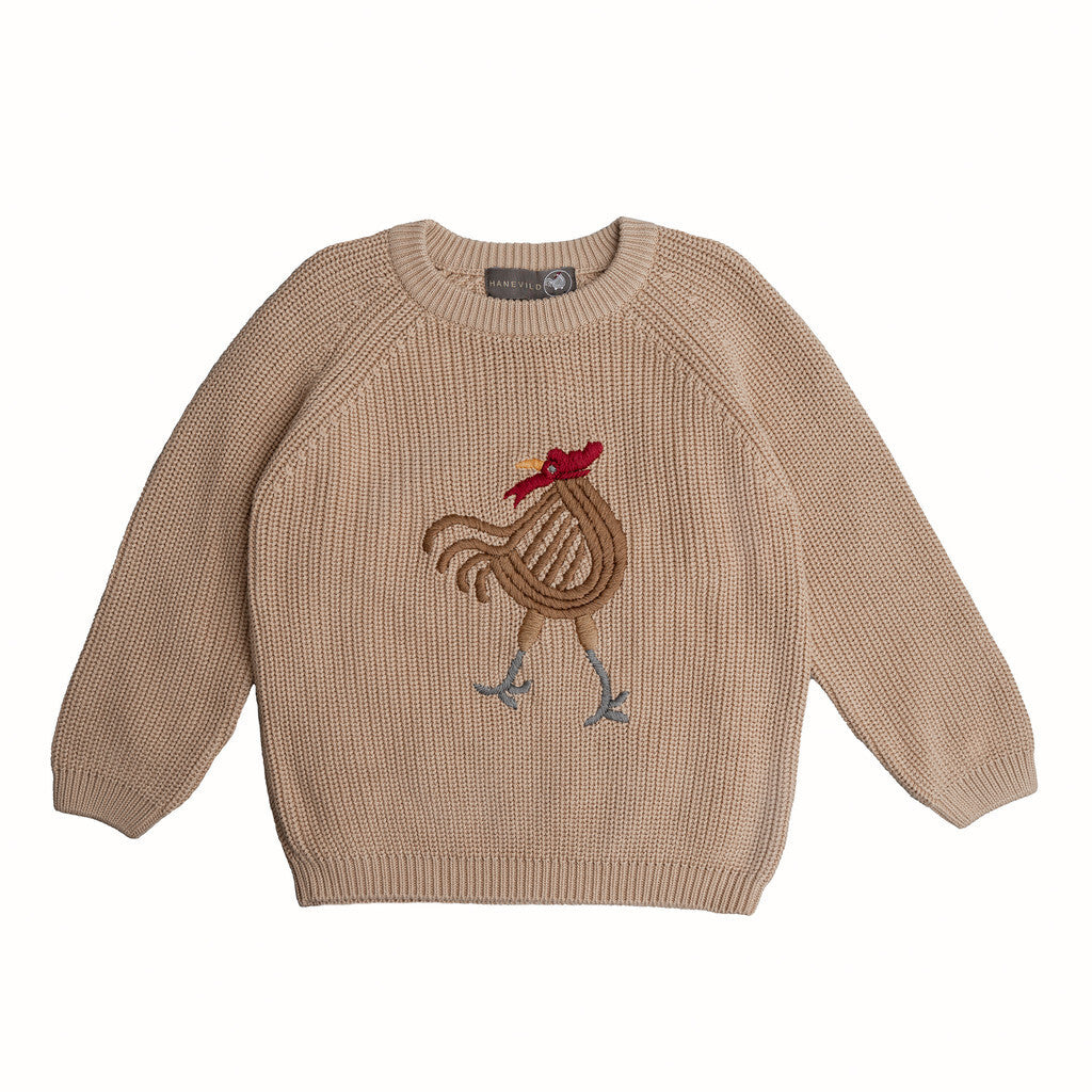 Hanevild signatur sweater i strik