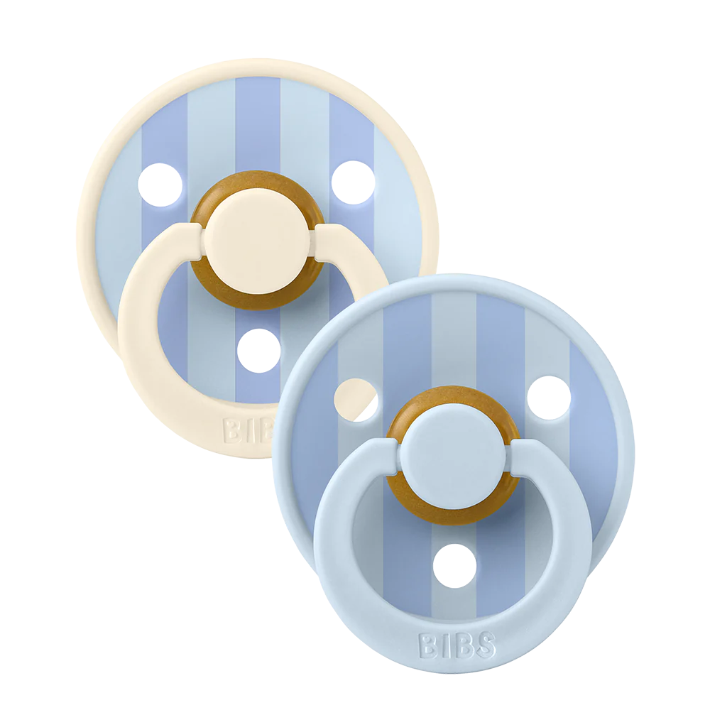 BIBS Studio Colour 2 Pack Block - Baby Blue Dusty Blue mix