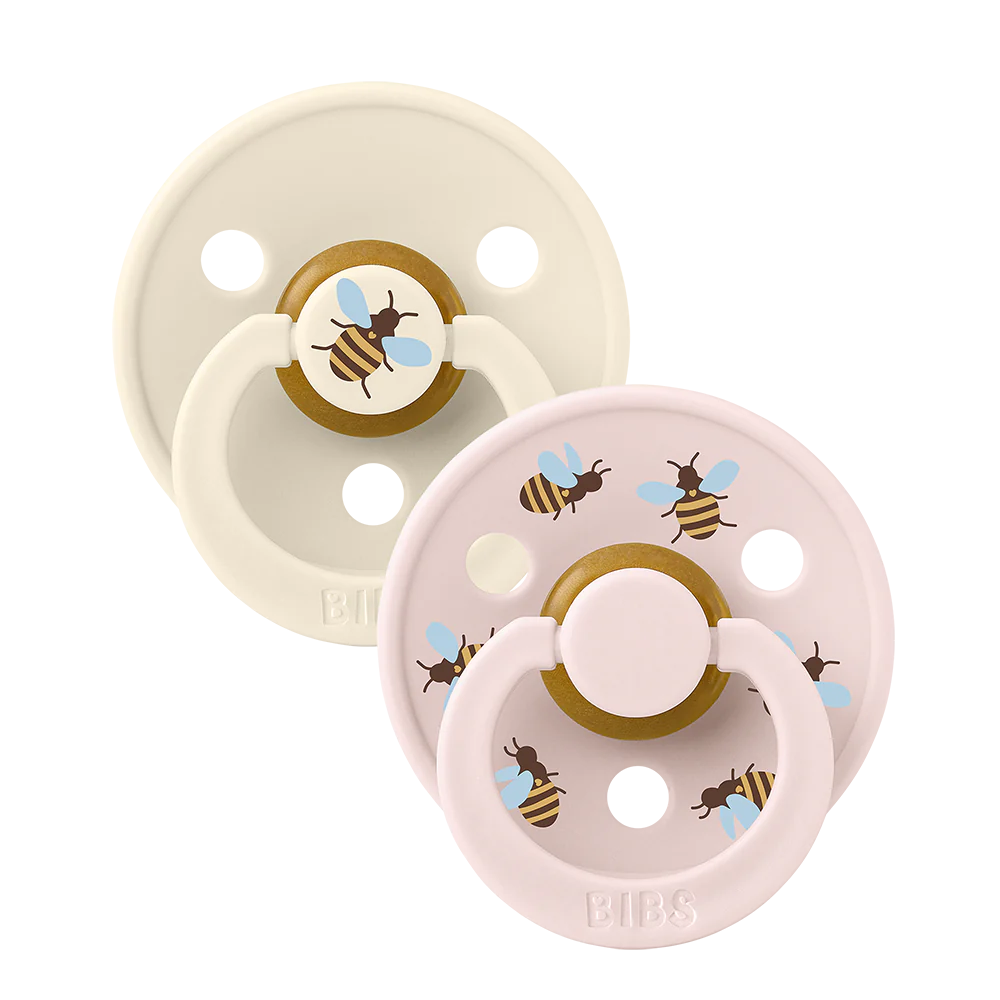 BIBS Studio Colour 2 Pack Bumblebee - Ivory/Petal