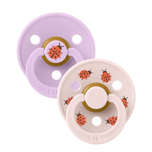 BIBS Studio Colour 2 Pack Ladybug - Violet Sky/Petal