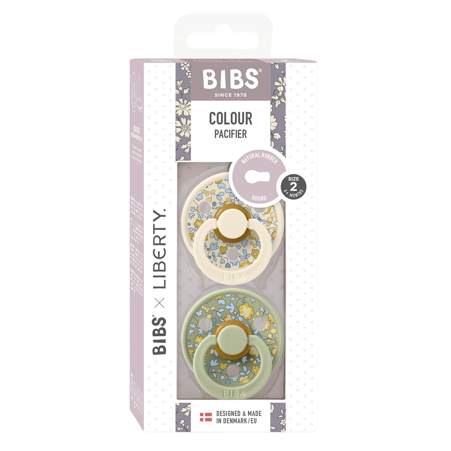 BIBS x LIBERTY Colour 2 Pack Eloise - Sage Mix