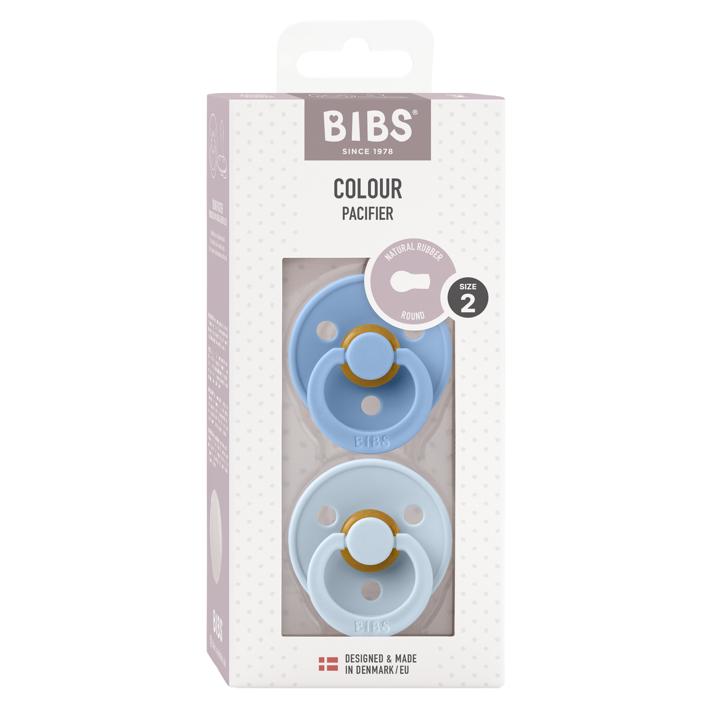 BIBS Colour 2 PACK - Sky Blue/Baby Blue str 1