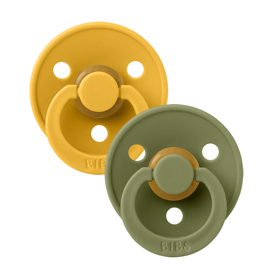 BIBS Colour 2 PACK - Honey Bee/Olive
