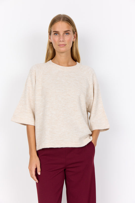 Strik pullover (sand)