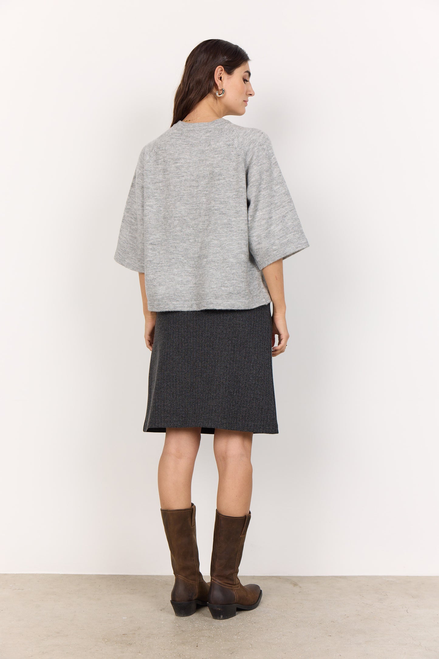 Strik pullover (grå)