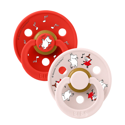 BIBS x Moomin Colour Sutter 2-Pak Dancing - Candy Apple Mix