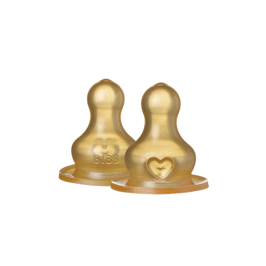 BIBS Flaskesuttehoveder med medium flow (Bottle nipples)