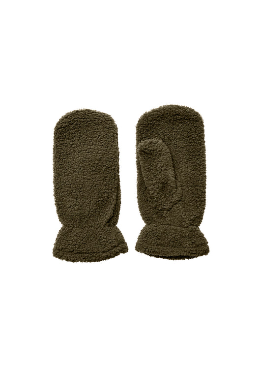 Teddy handsker (mørk oliven)