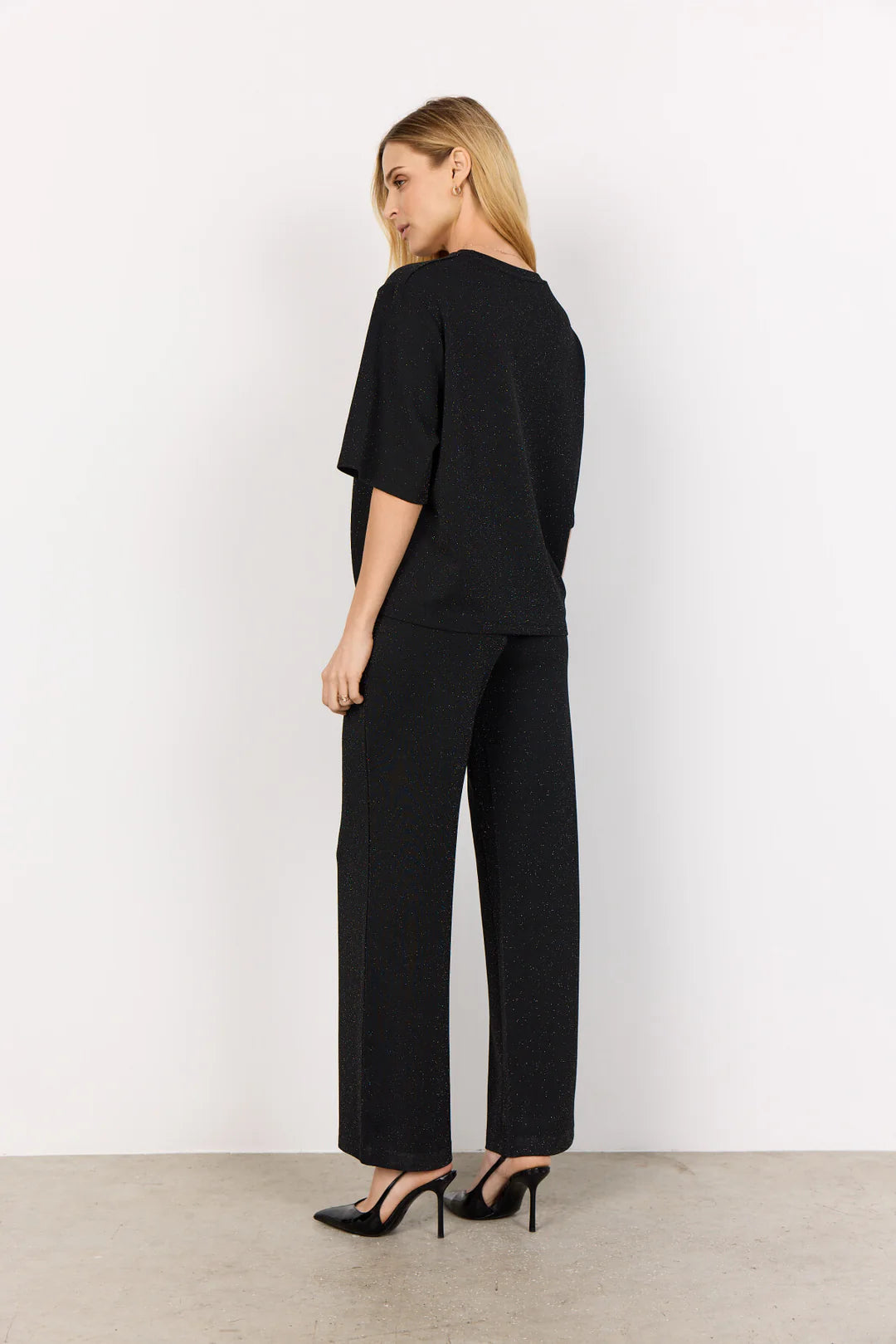 3/4 bluse med glimmer