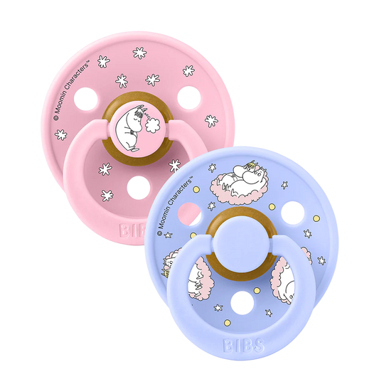 BIBS x Moomin Colour Sutter 2-Pak Dreaming - Baby Pink Mix