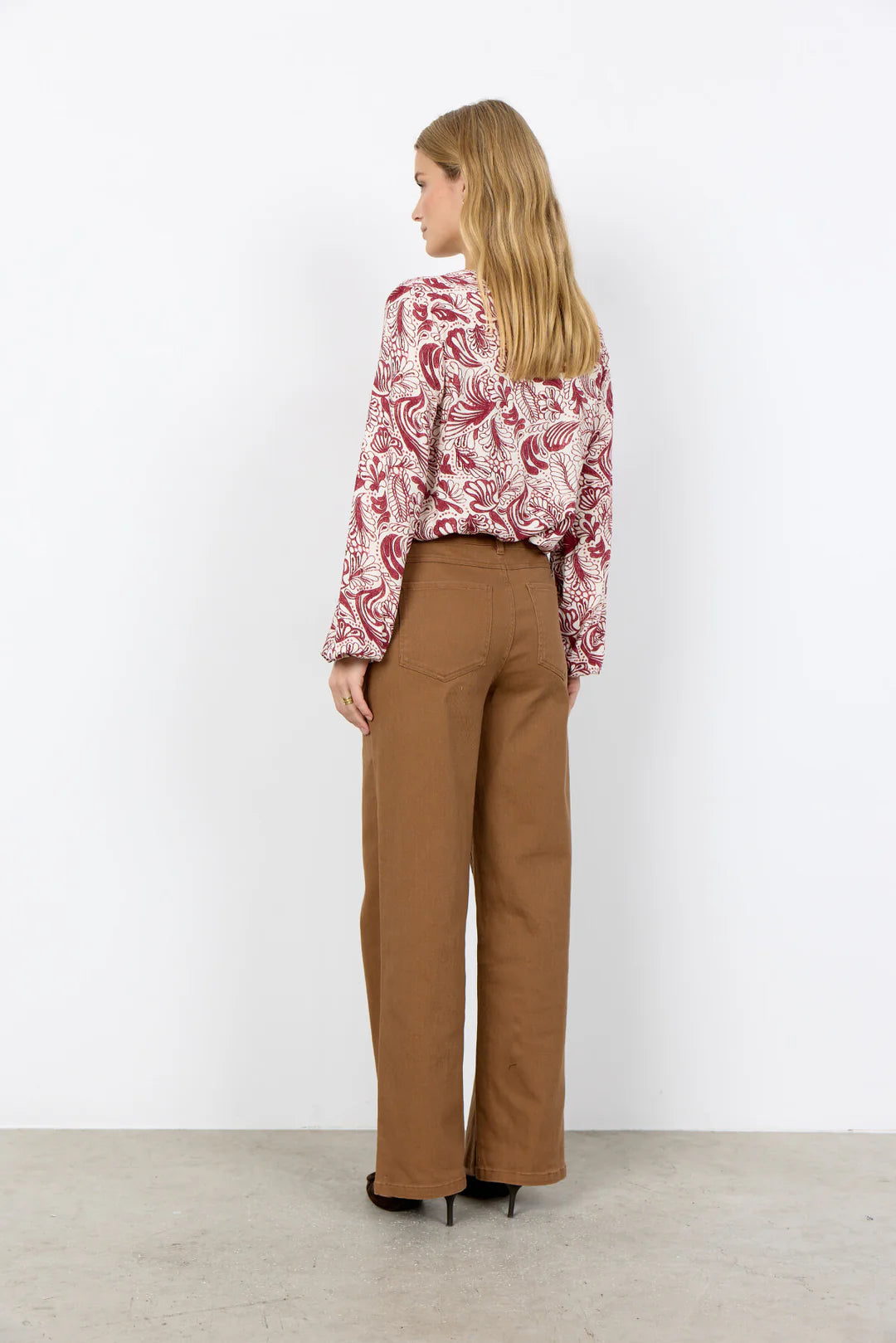 Jeans med vidde (karamel)