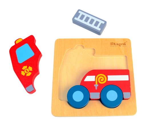 Puslespil med brandbil