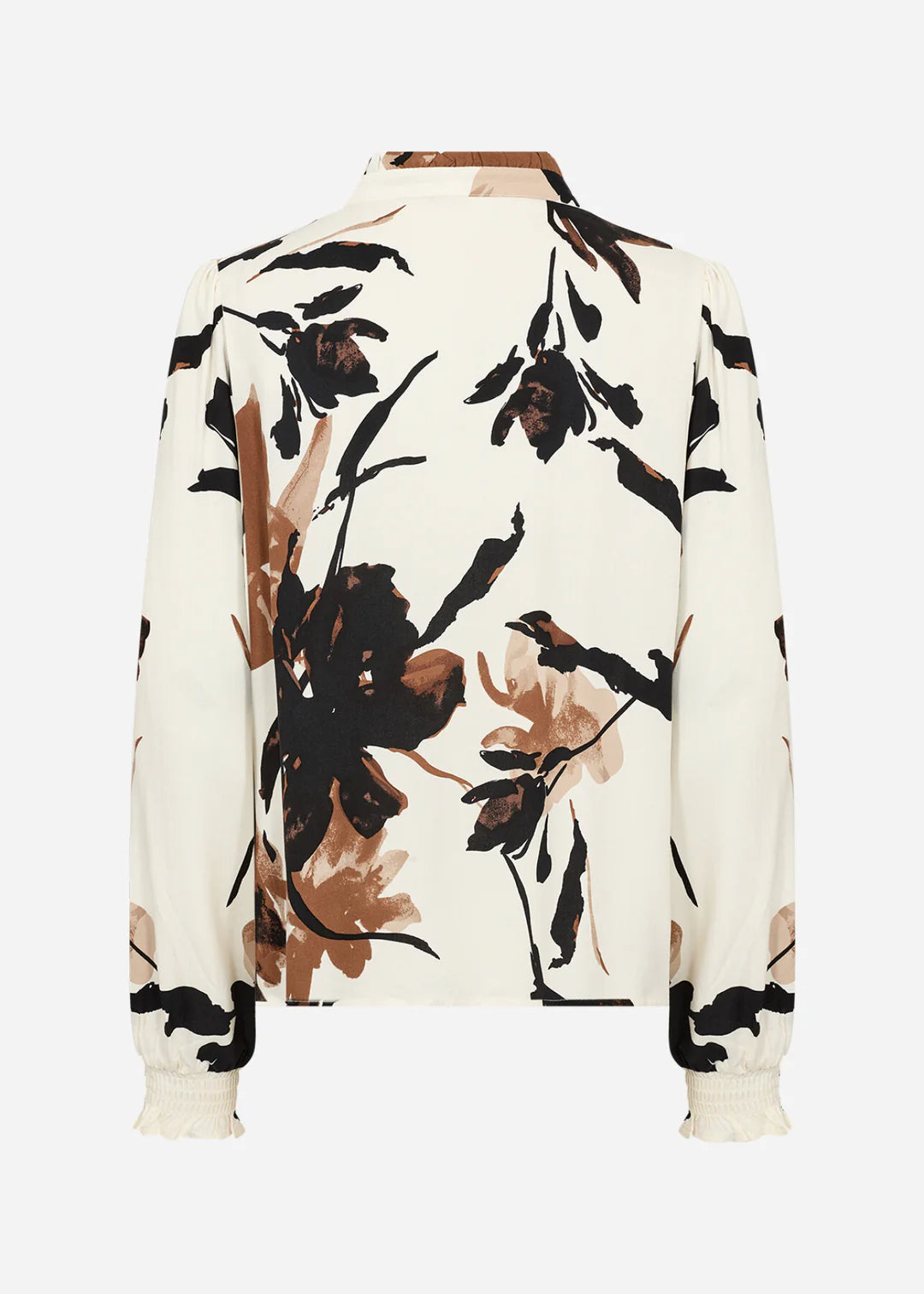 Skjorte med blomster (brun)