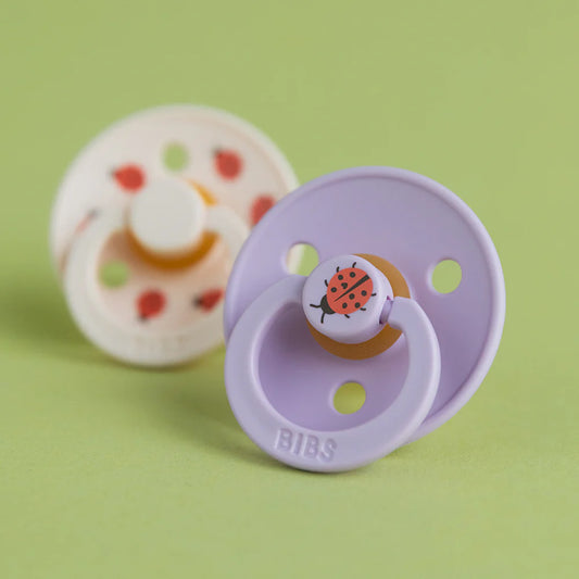 BIBS Studio Colour 2 Pack Ladybug - Violet Sky/Petal