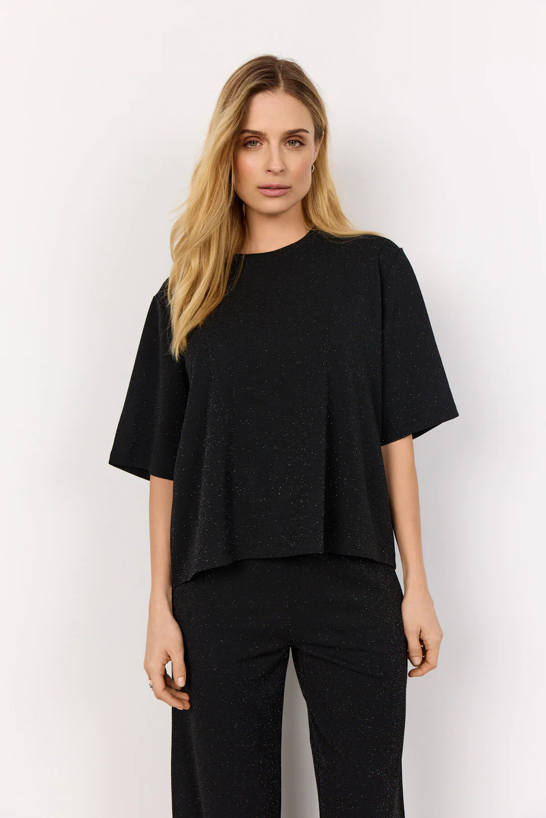 3/4 bluse med glimmer